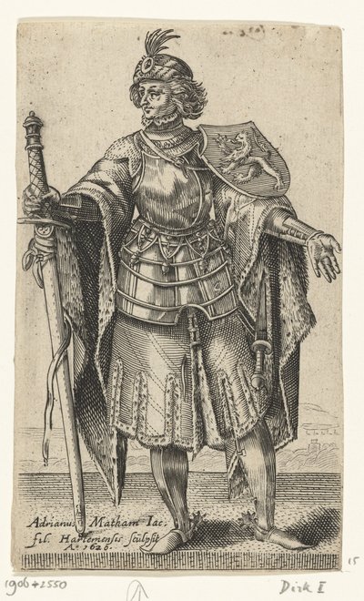 I. Dirk holland gróf portréja - Holland grófok és grófnők (sorozatcím) alkotó: Adriaen Matham