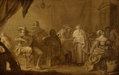 Zenés buli alkotó: Adriaen Pietersz van de Venne