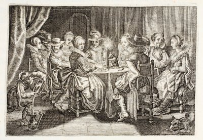 Habit bőrkeményedést készít, illusztrációja Johannes de Brune (1589-1658), Jan Jacobs Schipper, Amszterdam, „Emblemata of Zinne-werk” című könyvéből, 1661 alkotó: Adriaen Pietersz van de Venne