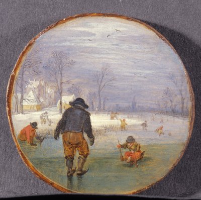 Korcsolyázók egy tájban (panel) alkotó: Adriaen Pietersz van de Venne