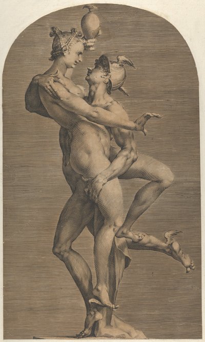 Mercury Aducting Psyche, kb. 1620. alkotó: Adriaen de Vries