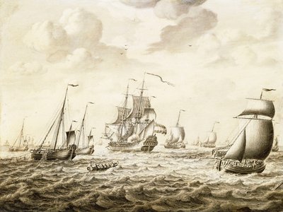 Egy holland háborús ember tisztelgést tüzel – egy Penschilderij, alkotó: Adriaen van Salm