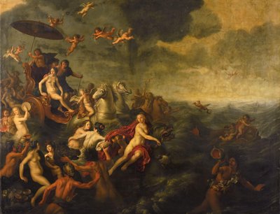 Galatea és Acis (Ovidius, Metamorphoses, XIII. könyv) alkotó: Adriaen van Nieulandt (I)