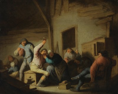 Vidám parasztok egy kocsmában alkotó: Adriaen van Ostade