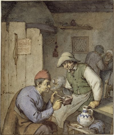Parasztok a vendéglőben alkotó: Adriaen van Ostade