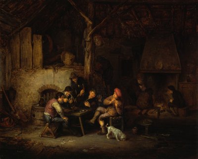 Paraszti társaság a kocsmában alkotó: Adriaen van Ostade