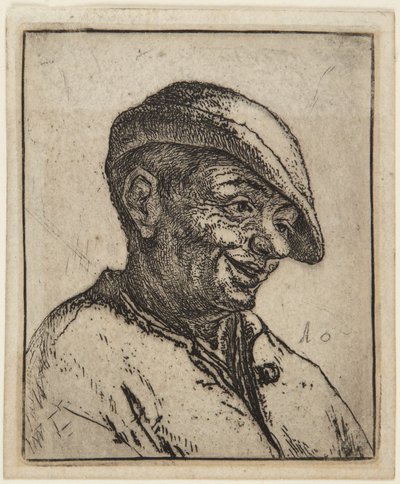 Nevető paraszt mellszobra alkotó: Adriaen van Ostade