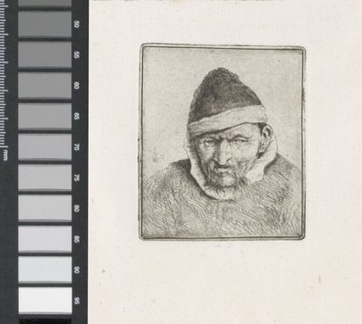 Szőrmekalapos paraszt mellszobra alkotó: Adriaen van Ostade