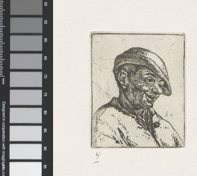 Egy mosolygó farmer mellszobra alkotó: Adriaen van Ostade