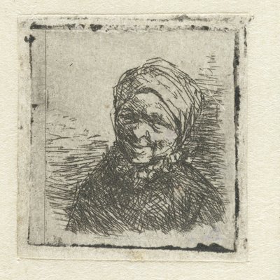 Egy mosolygó farmer feleség mellszobra alkotó: Adriaen van Ostade