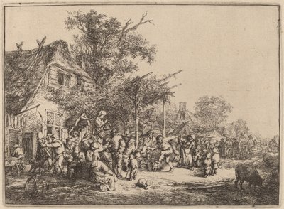 Táncolj a rács alatt alkotó: Adriaen van Ostade
