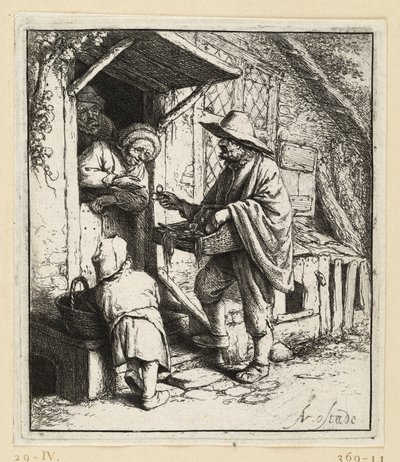 A szemüvegárus alkotó: Adriaen van Ostade