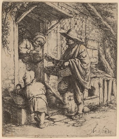 Szemüvegek Peddler alkotó: Adriaen van Ostade