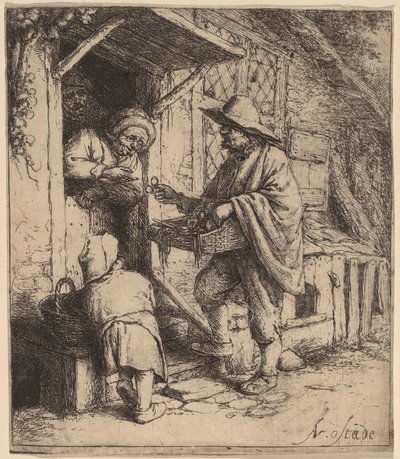 Szemüvegek Peddler alkotó: Adriaen van Ostade