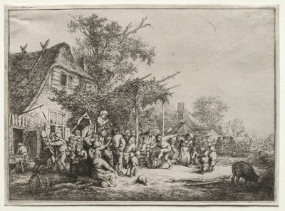 Fesztivál a rács alatt alkotó: Adriaen van Ostade