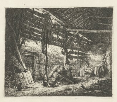 Egy szénapajta belseje Az istálló alkotó: Adriaen van Ostade