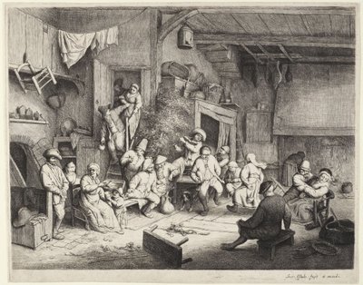Egy holland söröző belső tere alkotó: Adriaen van Ostade