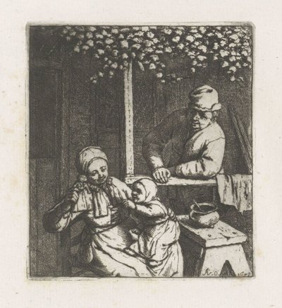 Gyermek eléri a babát alkotó: Adriaen van Ostade