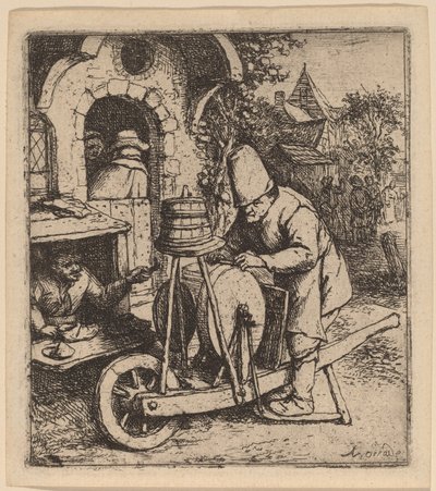 Késes daráló alkotó: Adriaen van Ostade