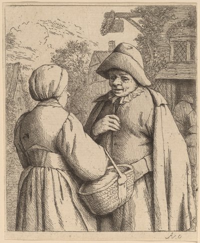 Férfi és nő beszélget alkotó: Adriaen van Ostade