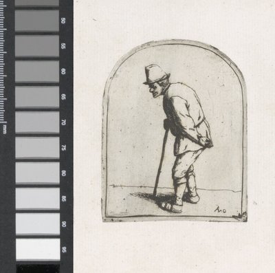 Öreg ember bottal alkotó: Adriaen van Ostade
