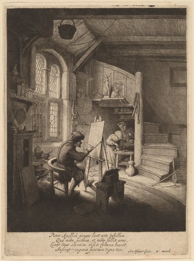 Festő műtermében alkotó: Adriaen van Ostade