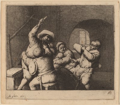 Parasztok viszálya alkotó: Adriaen van Ostade