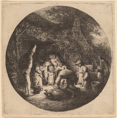Disznóvágók alkotó: Adriaen van Ostade