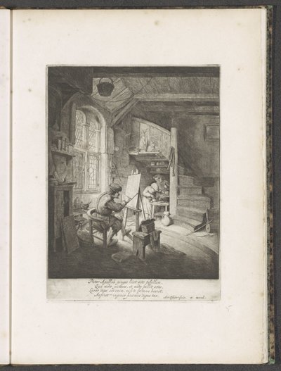 Festő a műtermében alkotó: Adriaen van Ostade