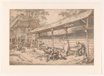 Tavern Games A klosbaan alkotó: Adriaen van Ostade