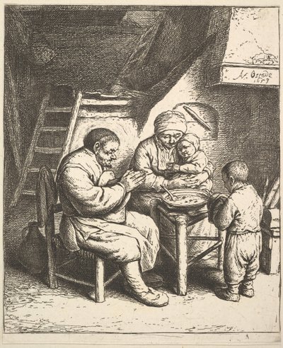 Az áldás, 1610-85. alkotó: Adriaen van Ostade