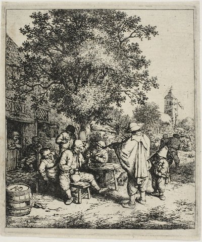 A hegedűs és a Hurdy-Gurdy Boy alkotó: Adriaen van Ostade