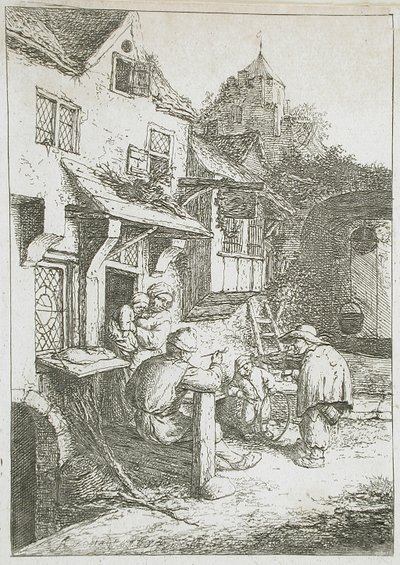 A púpos hegedűs alkotó: Adriaen van Ostade