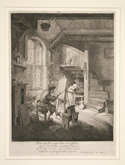 A festő műtermében alkotó: Adriaen van Ostade
