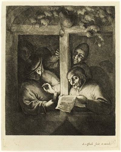 Az énekesek alkotó: Adriaen van Ostade