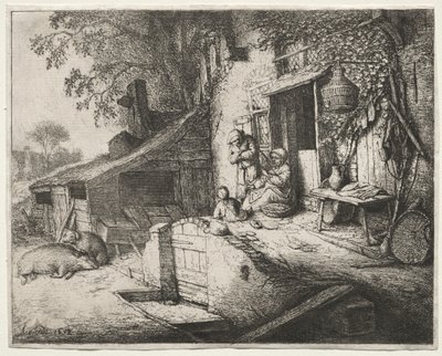 A fonó nő alkotó: Adriaen van Ostade