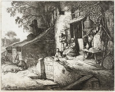 A fonóasszony alkotó: Adriaen van Ostade