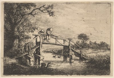 Két horgász a hídon, 1647. alkotó: Adriaen van Ostade