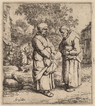 Két pletyka alkotó: Adriaen van Ostade