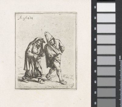 Sétáló farm házaspár alkotó: Adriaen van Ostade