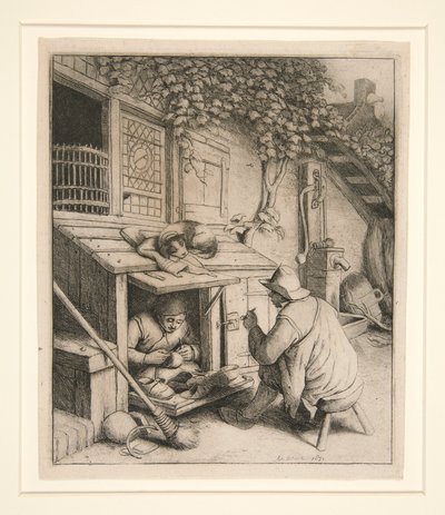 a. A cipész b. Az énekesek alkotó: Adriaen van Ostade