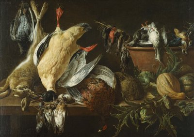 Csendélet vaddal és zöldségekkel alkotó: Adriaen van Utrecht