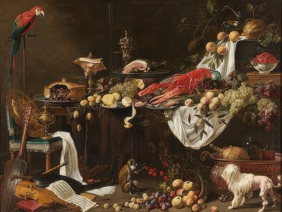 Bankett csendélet. 1644 alkotó: Adriaen van Utrecht