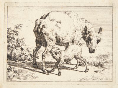 Bárány és két bárány alkotó: Adriaen van de Velde