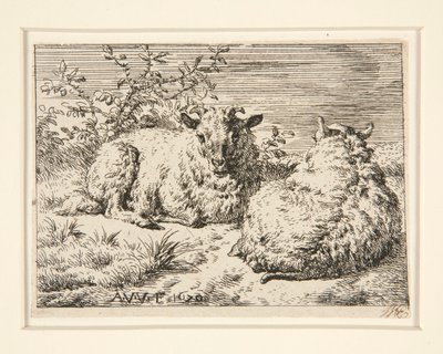 A két bárány alkotó: Adriaen van de Velde