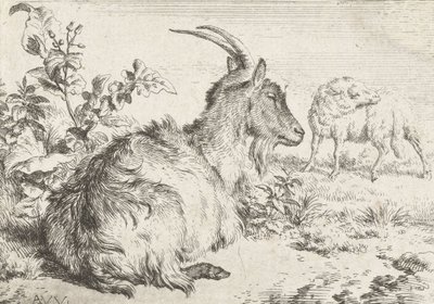 Fekvő kecske, 1670 alkotó: Adriaen van de Velde