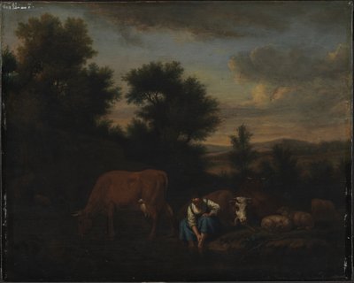 Pásztorlány szarvasmarhával alkotó: Adriaen van de Velde