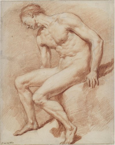 Ülő férfi akt alkotó: Adriaen van de Velde