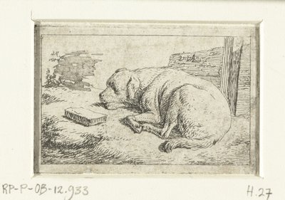 alvó kutya alkotó: Adriaen van de Velde