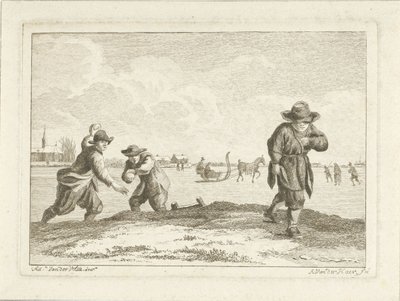 Hógolyószórók, metszett Anthonij van der Haer, 1745-85 körül (rézkarc) alkotó: Adriaen van de Velde